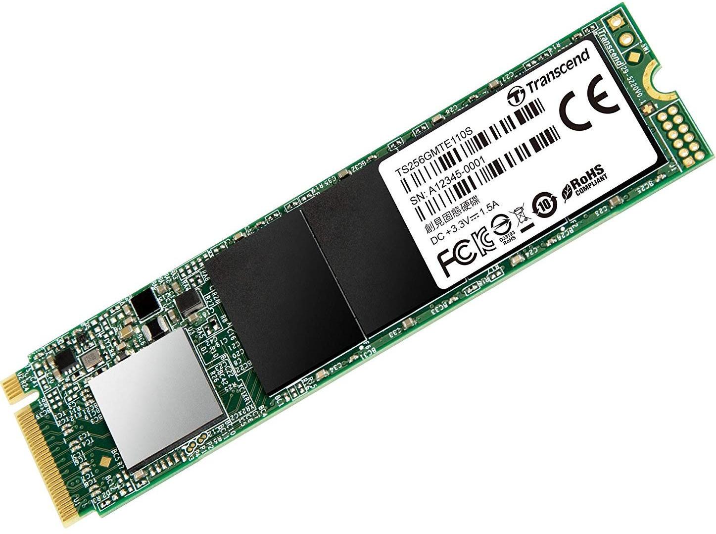 HDD SSD 256Gb Transcend M.2 PCIe NVMe (TS256GMTE110S)