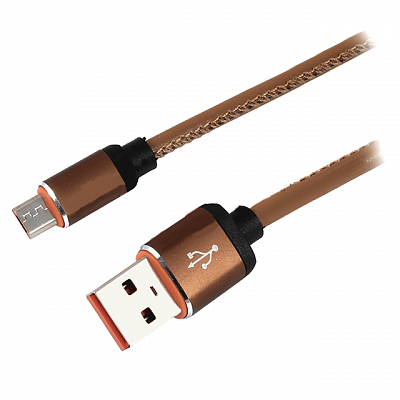 Кабель Micro USB to USB QCU-6102 (эко-кожа)