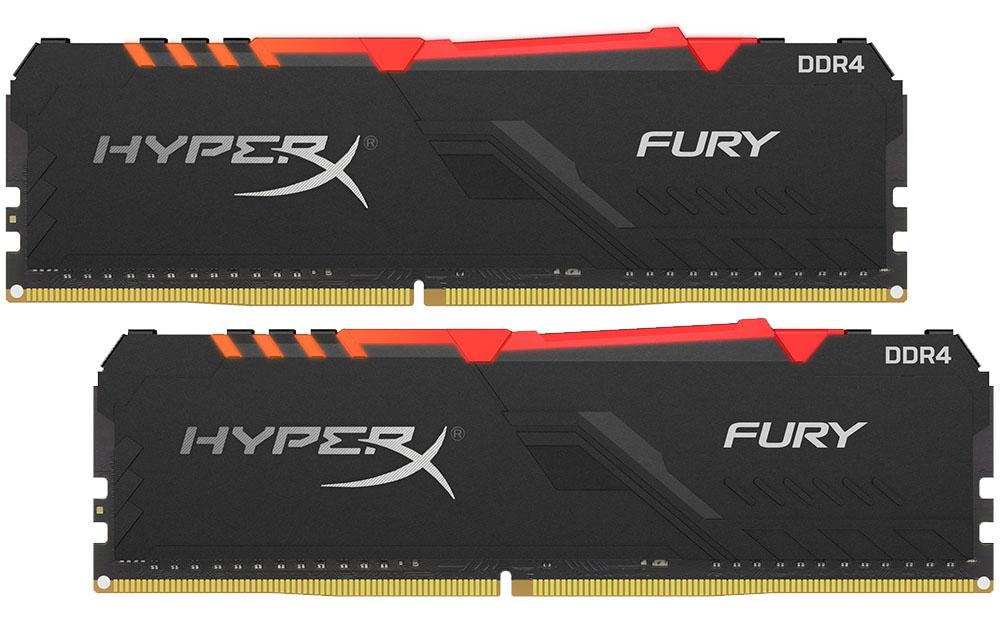 DIMM 32GB DDR4 kit 3200MHz Kingston HyperX Fury RGB HX432C16FB3AK2/32 (2x16Gb)