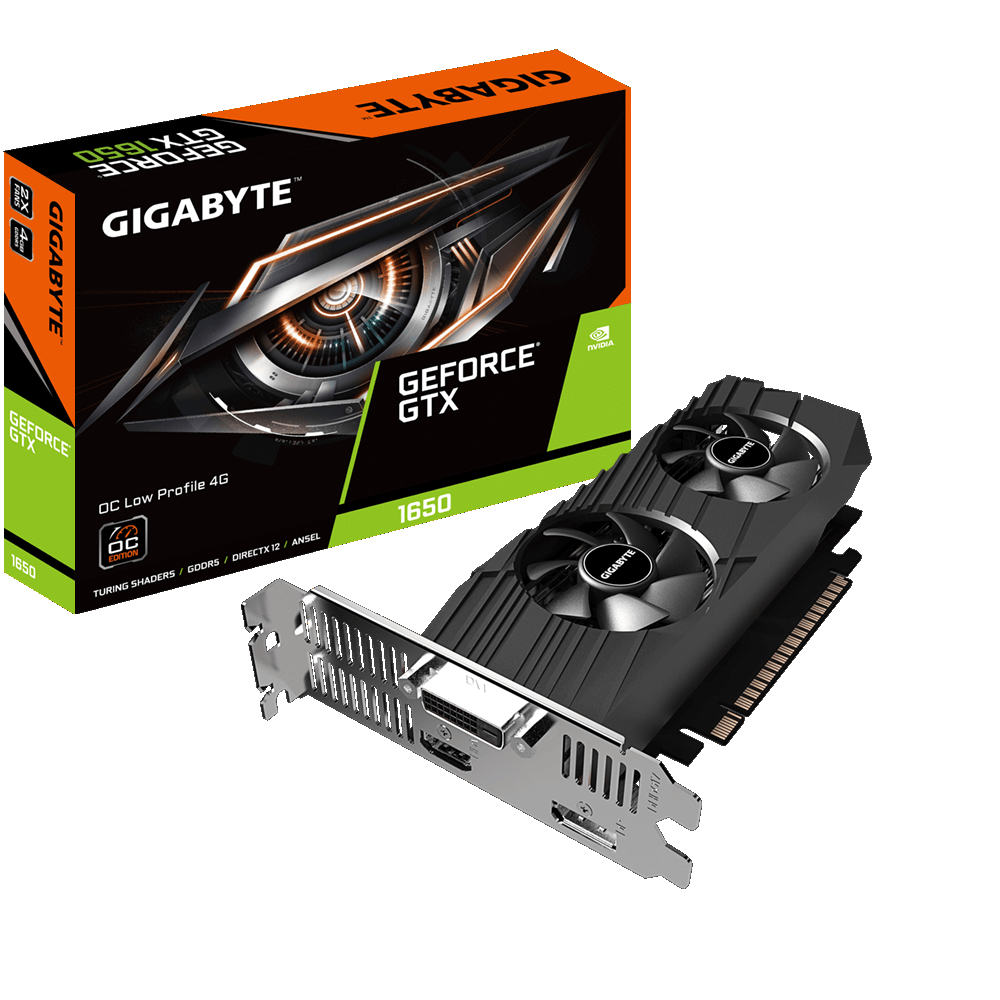 Видеокарта GeForce GTX1650 4Gb GDDR5 (Gigabyte) (GV-N1650OC-4GL) box