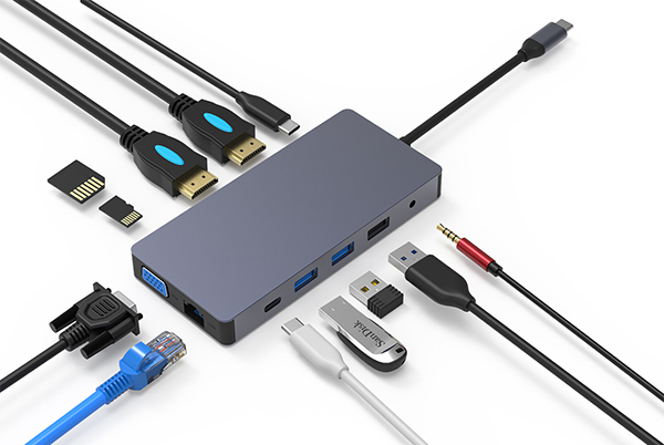 Док.станция X-Game USB Type-C(2xUSB3.0, 1хUSB 2.0, VGA, HDMI, RJ45, TF, SD, USB PD)