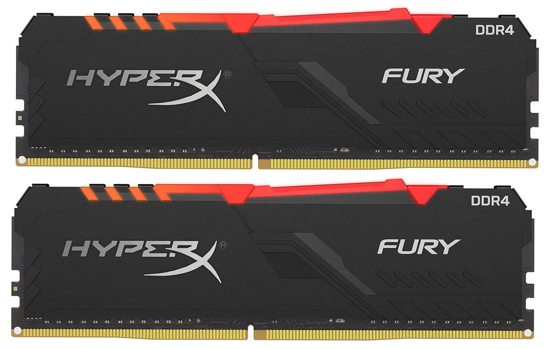 DIMM 32GB DDR4 kit 3200MHz Kingston HyperX Fury RGB HX432C16FB4AK2/32 (2x16Gb)
