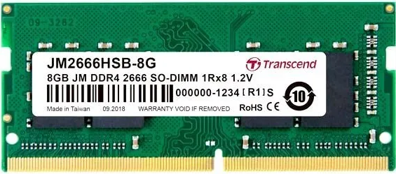 DIMM 8192Mb DDR4 2666MHz (for NB) Transcend