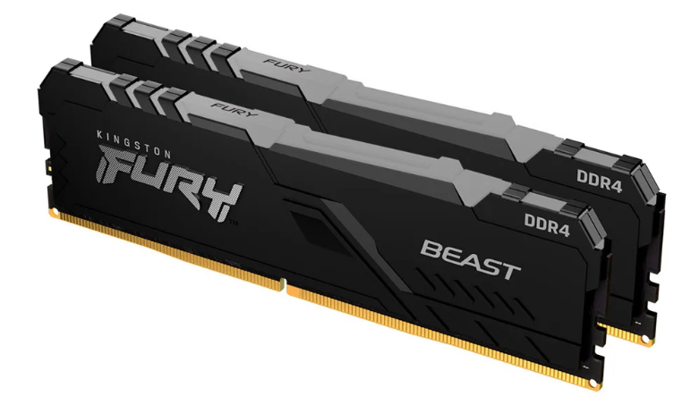 DIMM 16GB DDR4 kit 3200MHz Kingston Fury Beast RGB KF432C16BBAK2/16 (2x8Gb)