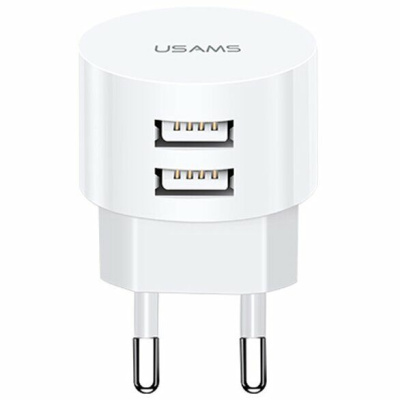 Зарядное устройство сетевое универсальное 2.1A/2 USB CC80TC01 USAMS