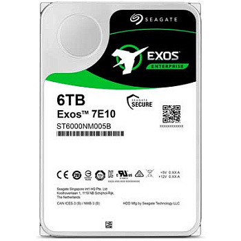 HDD Seagate Exos 7E10  6Tb, SAS 12Gb/s, 3.5", 256MB, 7200 rpm (ST6000NM005B) СПЕЦ ЦЕНА