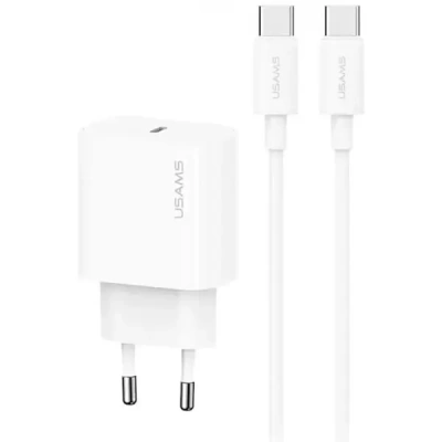 Зарядное устройство USAMS OYXLTZ01 20W + кабель Type-C toType-C 60W