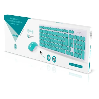 Клавиатура+мышь SmartBuy SBC-250288AG-WG, Зеленый USB Wireless