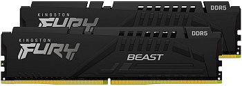 DIMM 32GB DDR5 5200MHz Kingston Fury Beast KF552C40BBK2-32 (2x16Gb) купить в Астане