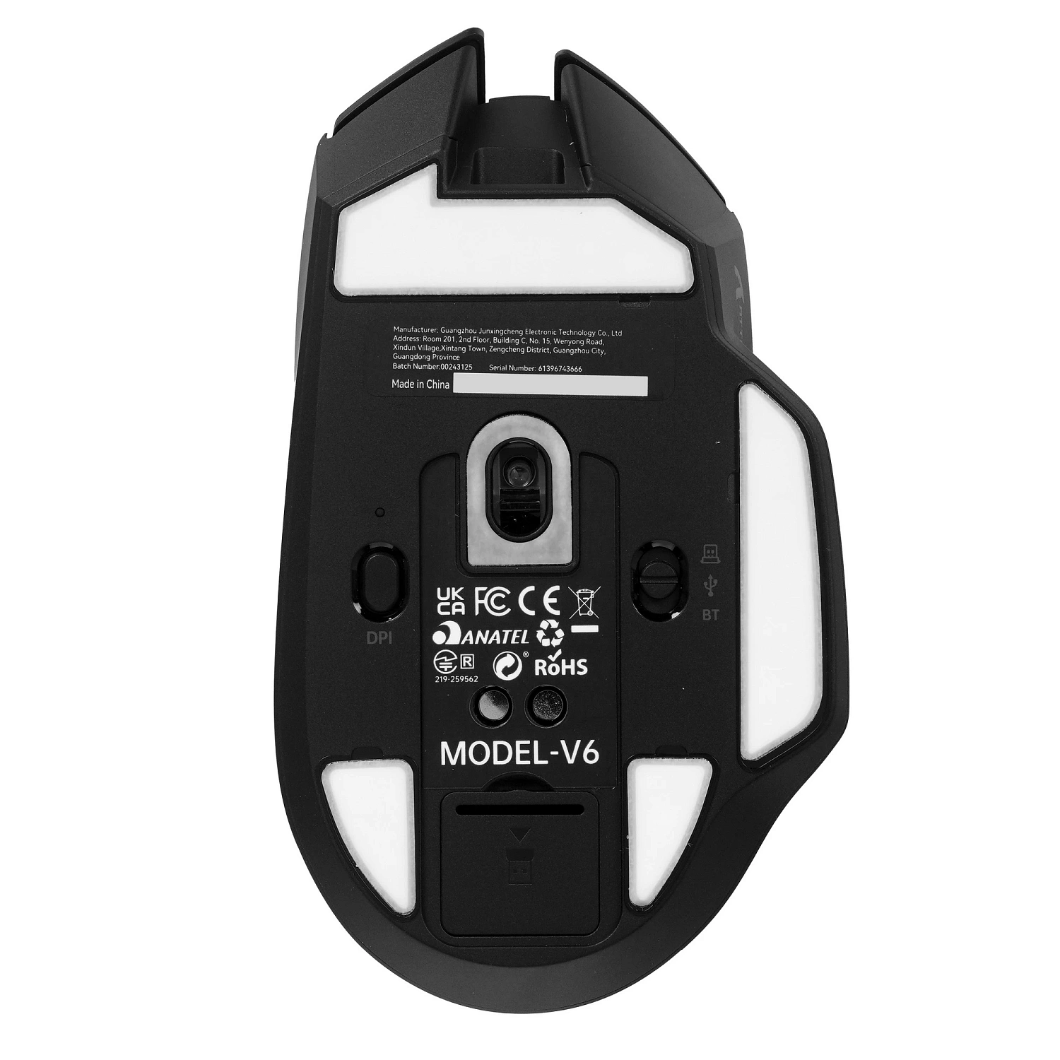 Мышь Attack Shark V6 Black.Bluetooth, USB фото
