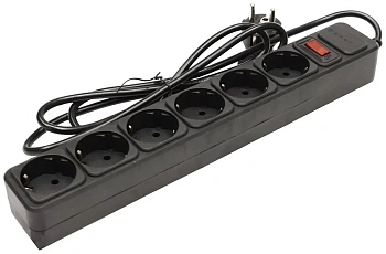 Сетевой фильтр SMART SM-06B-3M <XH-ED06K-3M, черный, 10А
