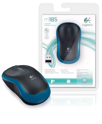 Мышь Logitech M185 (Wireless) Blue