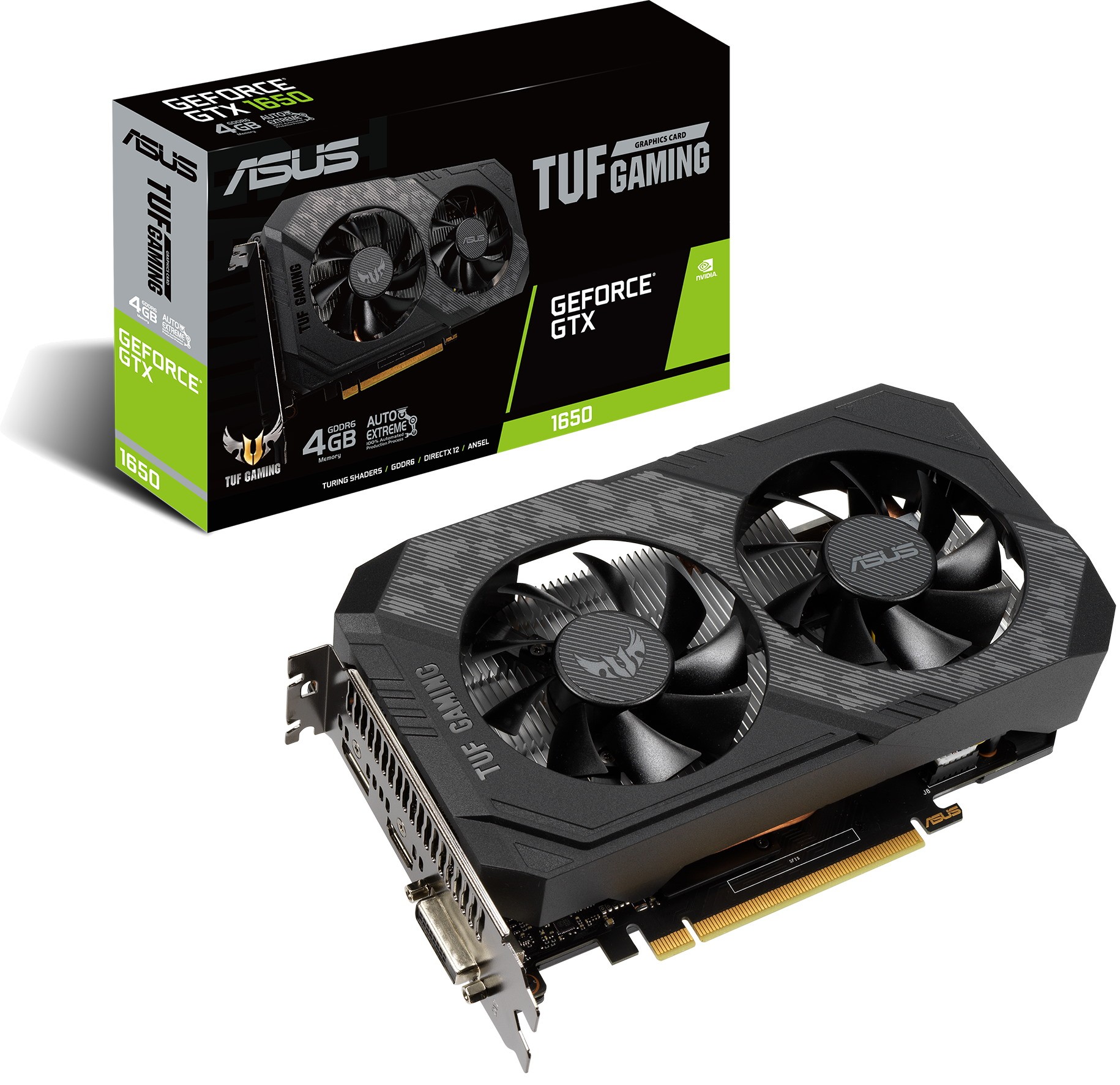 Видеокарта GeForce GTX1650 TUF 4Gb GDDR6 (Asus) (TUF-GTX1650-4GD6-GAMING)