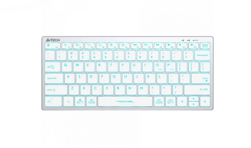 Клавиатура A4Tech Fstyler FX61 White (Blue Backlit)-LED (USB)