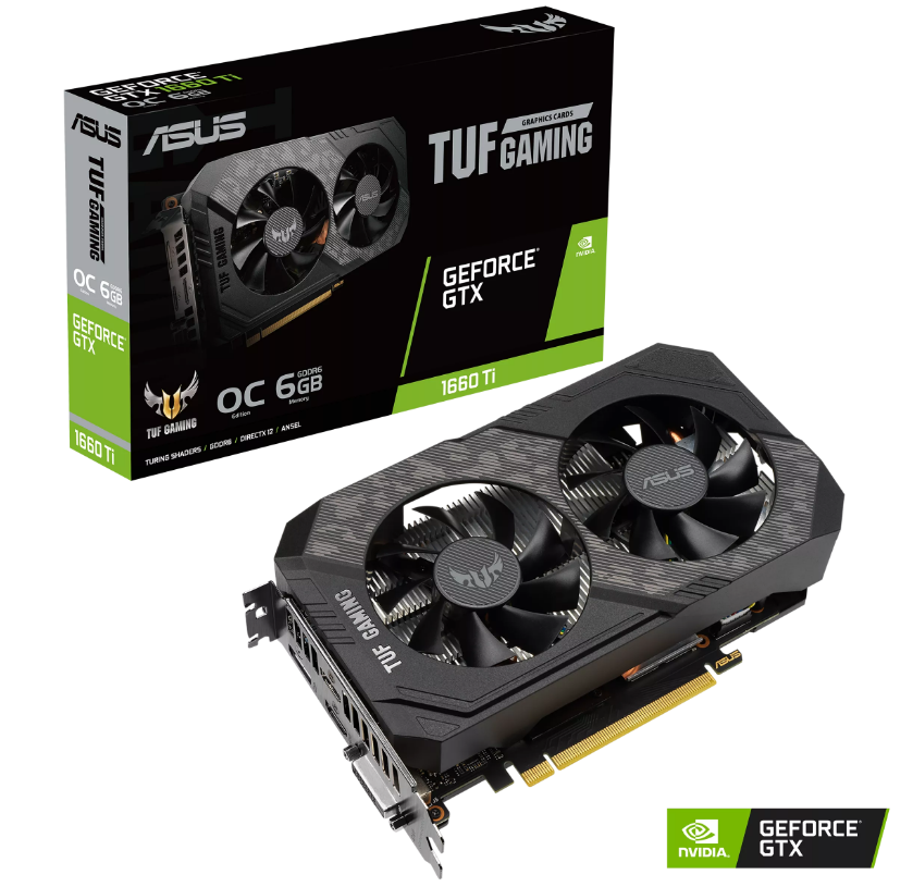 Видеокарта GeForce GTX1660Ti 6Gb GDDR6 (Asus) (TUF-GTX1660TI-O6G-EVO-GAMING)