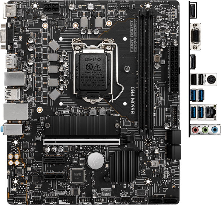 MB MSI B560M PRO (s1200) (2xDDR4 6xSATA3 1xM.2 VGA HDMI DP mATX)