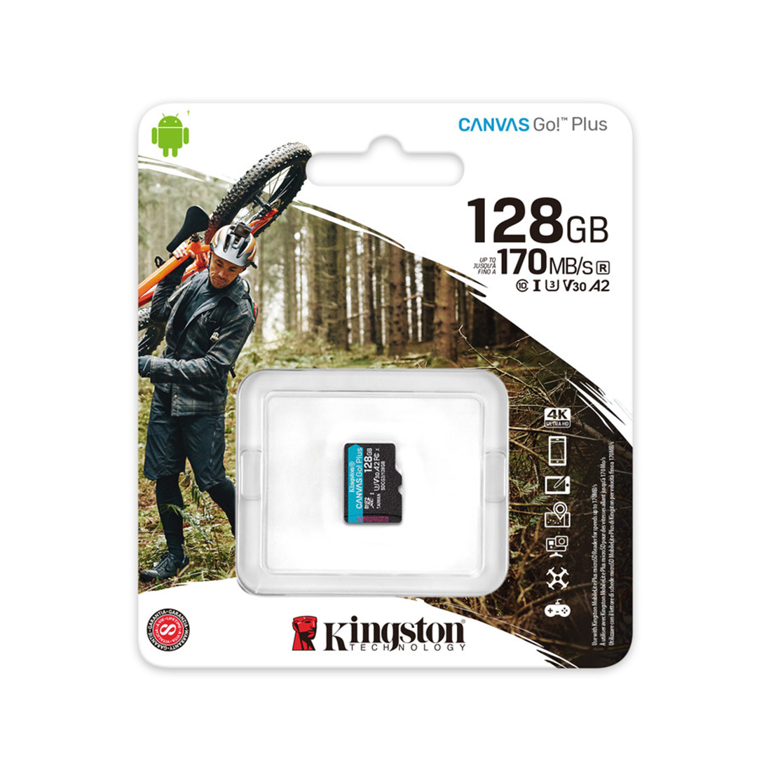 Flash SECURE DIGITAL microSD 128GB Kingston SDCG3/128GBSP