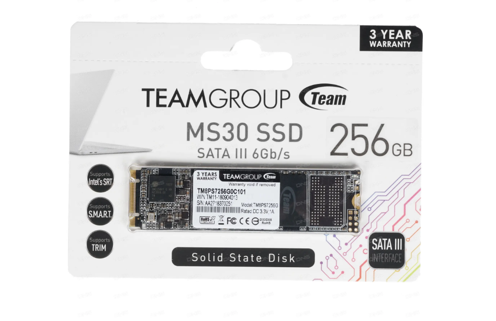 HDD SSD 256Gb TeamGroup MS30 M.2 SATA (TM8PS7256G0C101) 