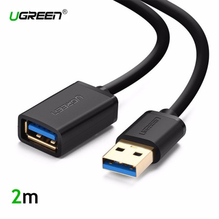 Кабель USB 3.0 Type A-A удлинительный UGREEN 10373, 2m, RTL