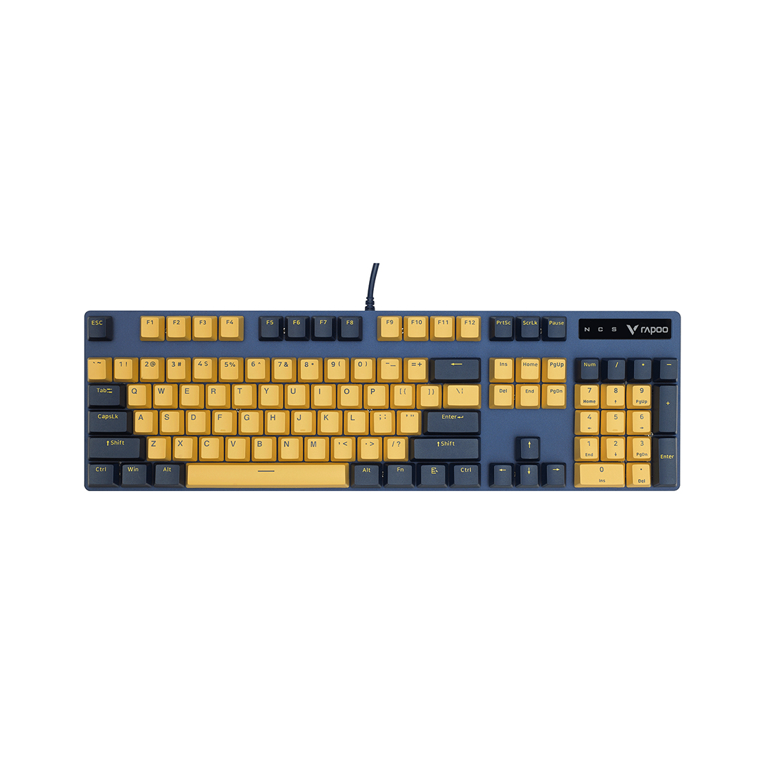 Клавиатура Rapoo V500PRO USB yellow-blue