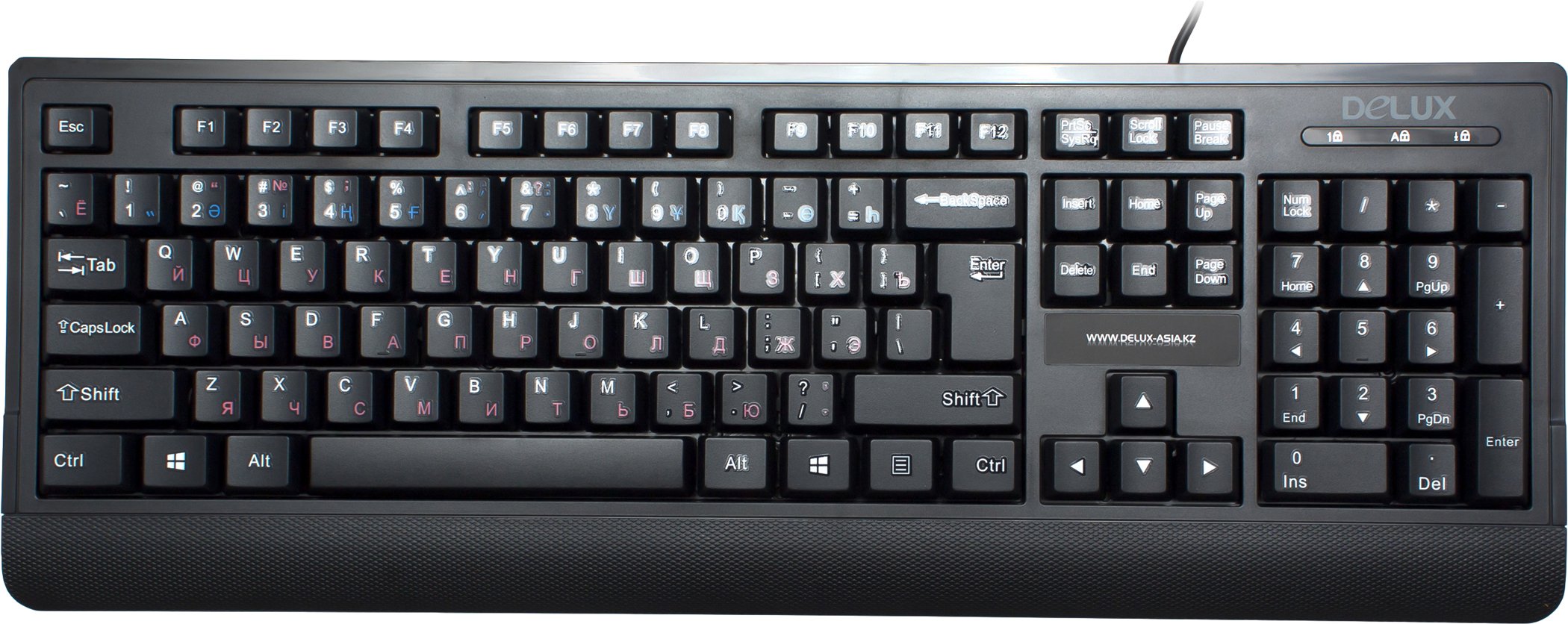 Клавиатура Delux DLK-6010UB, USB, black