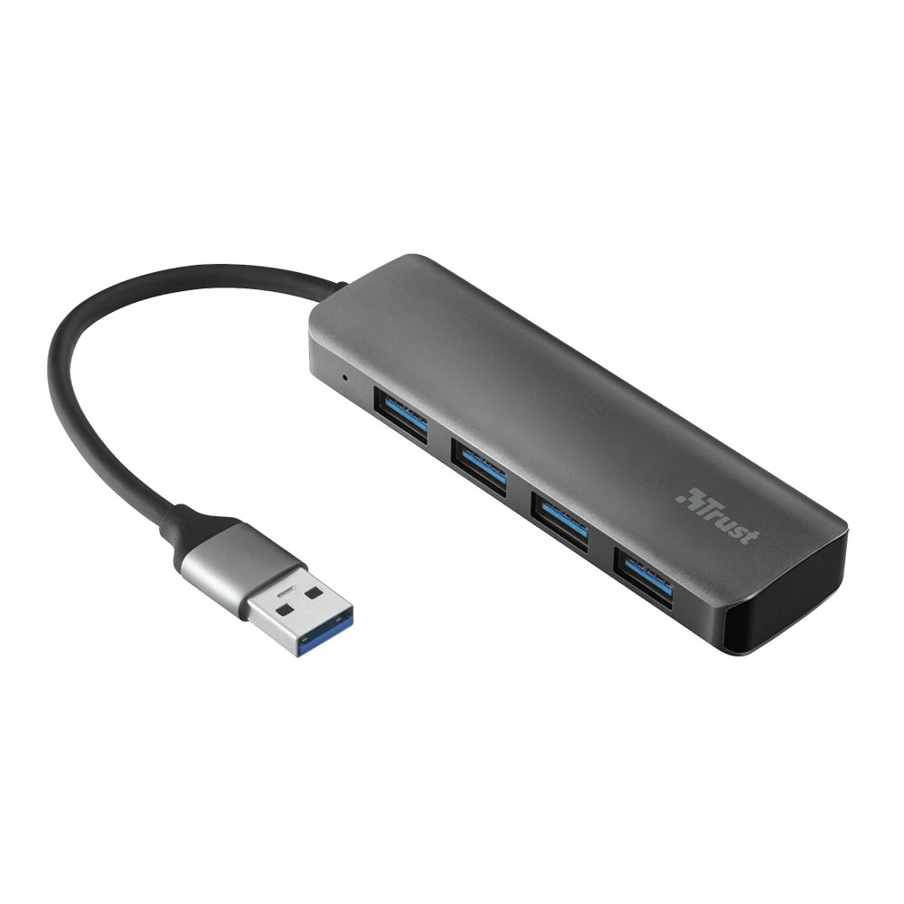 HUB USB Trust Halyx Aluminium 4 PORT USB 3.2 СПЕЦ ЦЕНА
