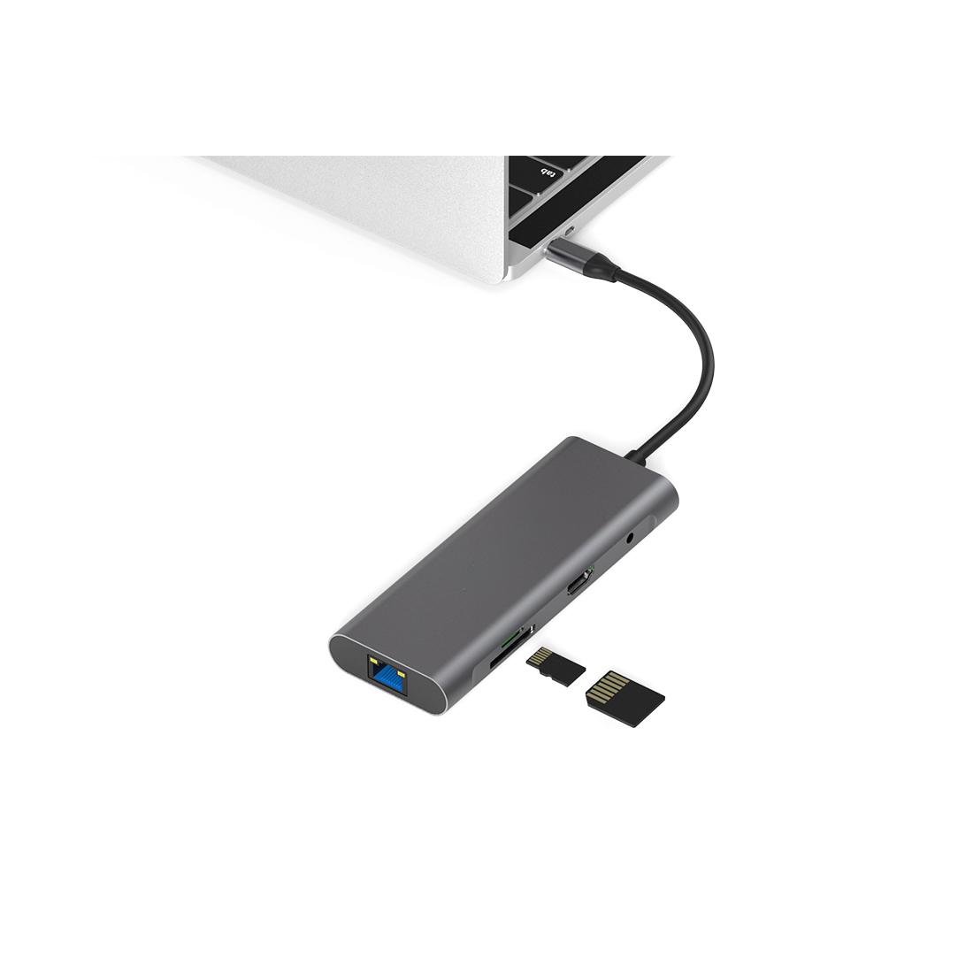 Док-станция X-Game XGH-901 USB Type-C (3xUSB3.0, 1xHDMI, 1xRJ45, 1xTF, 1xSD, USB PD*1, Audio 3.5 м)