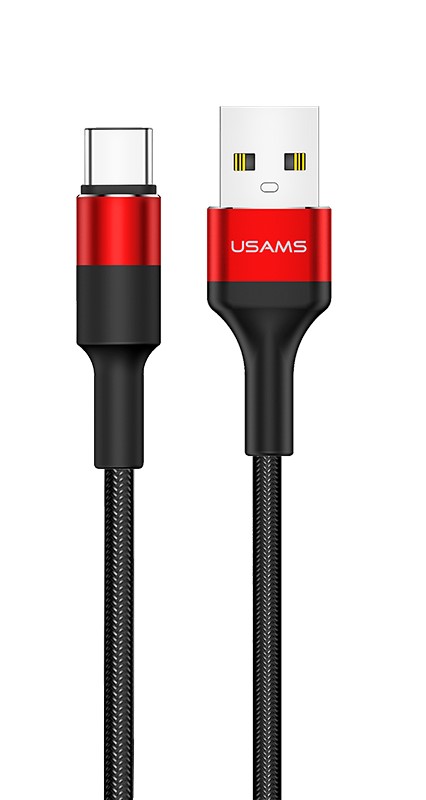 Кабель TYPE C to USB USAMS SJ221TC02 red