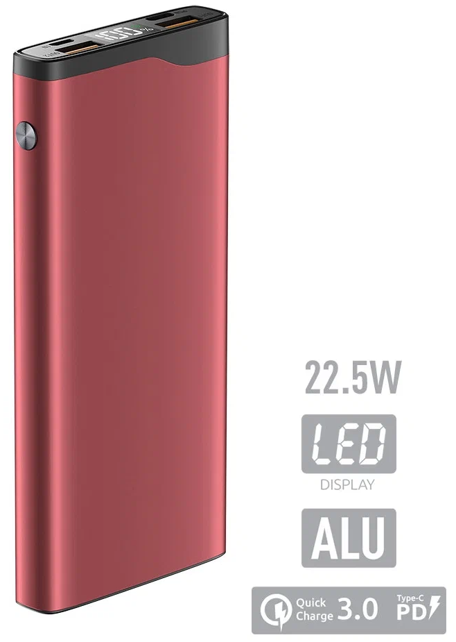 Зарядное устройство Olmio QL-10 Power Bank 10000mAh (red)