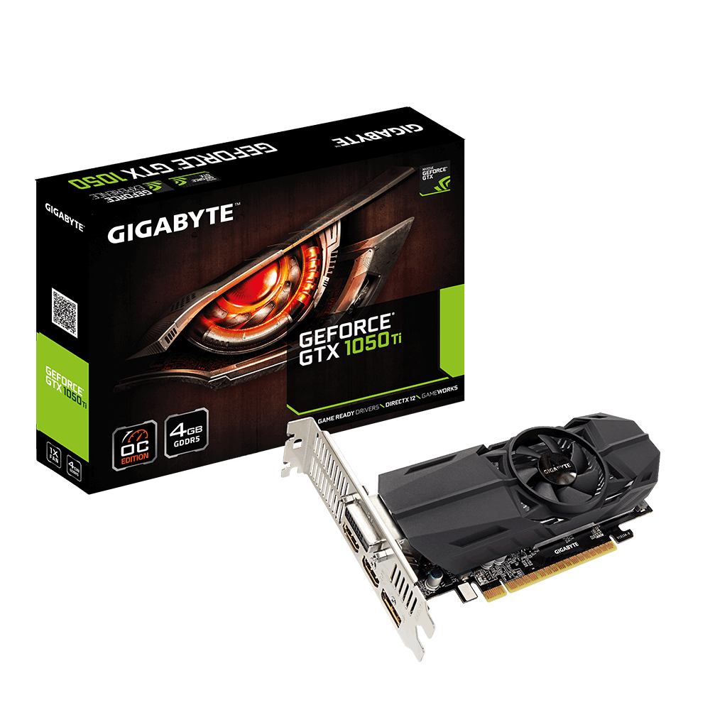 Видеокарта GeForce GTX1050TI 4Gb GDDR5 (Gigabyte) (GV-N105TOC-4GL) box