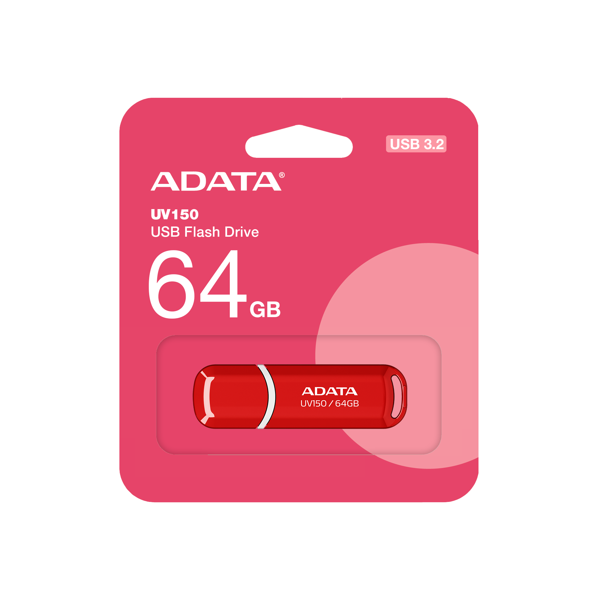 Flash DRIVE USB 64Gb UV150 (ADATA) USB 3.2 красный