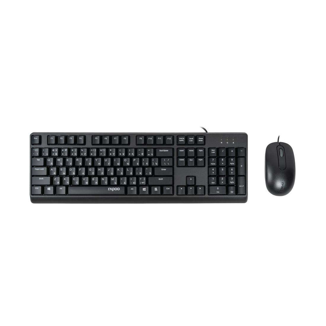 Клавиатура+мышь Rapo X130PRO USB (black)