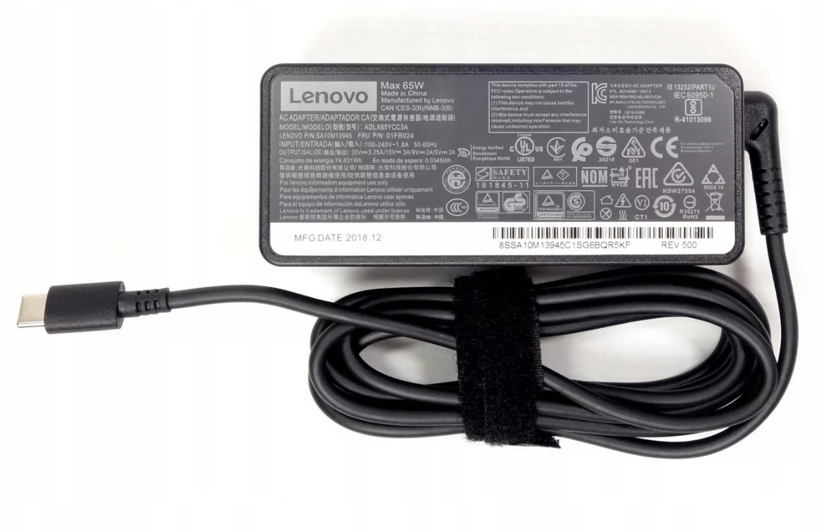 Блок питания для ноутбуков Lenovo 65w 3.25a 20v (type C)