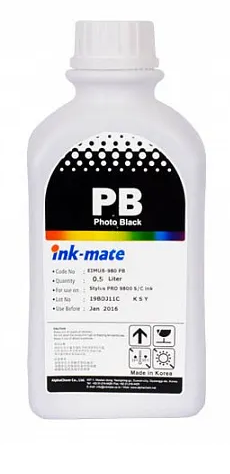 Чернила Epson Ink Mate EIM-980PB, 500мл., пигментные (Photo Black)