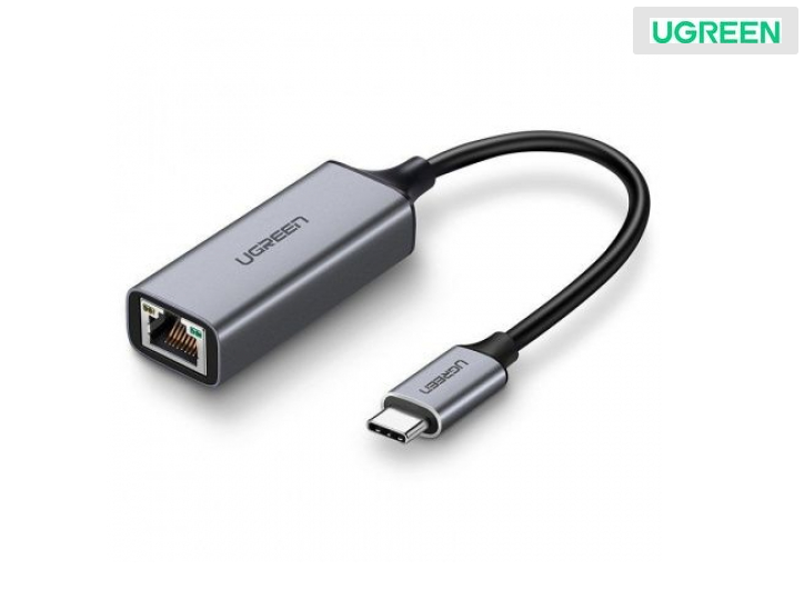 Адаптер USB-C на RJ-45 10/100/1000 Mb CM199 UGREEN (Space Gray) 50737