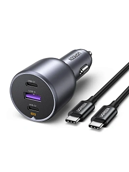 Зарядное устройство автомобильное UGREEN (55511) 2C1A 130W+кабель 1m EC705 купить в Астане