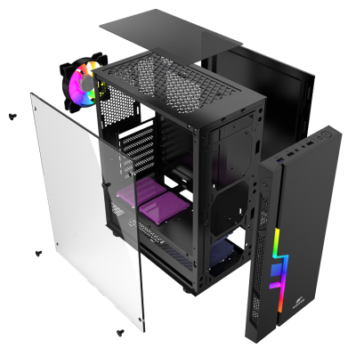 Корпус Midi Tower Wintek Light JX188-7-B TG 