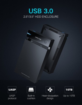 External Case USB 3.0 SATA 3.5 US222 (50422) UGREEN