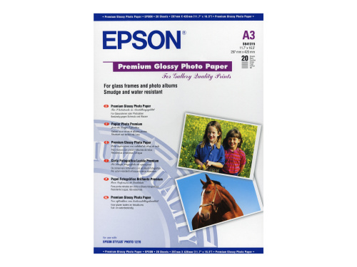 Бумага Epson A3 20л, 255 гр, Premium Glossy PhotoPaper C13S041315
