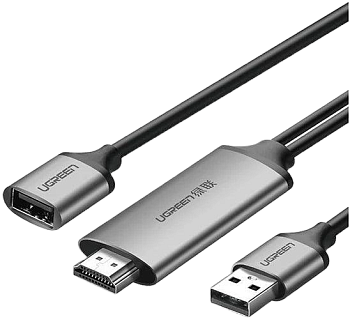 Кабель UGREEN CM151 USB to HDMI Digital AV Adapter 1.5m (Gray). 50291