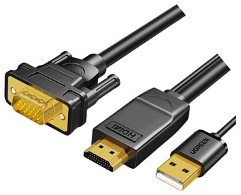 Кабель HDMI - VGA UGREEN MM101 1.5m, 30449