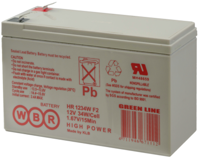 #батарея 12Vx9Ah WBR HR 1234W
