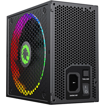 Блок питания Gamemax (750W) RGB750 PRO Gold Black (Modular, Вентилятор 14 см, Подсветка RGB, Чёрный)