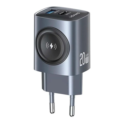 Зарядное устройство USAMS CC293TC01 для iWatch USB-C 20W+USB-A with Wireless Charger
