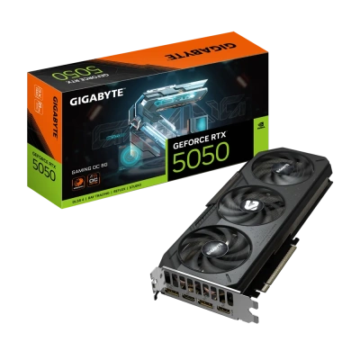 Видеокарта GeForce RTX5050 8Gb GDDR6  Windforce 3X Fan (GV-N5050GAMING OC-8GD) 128bit (2xDP, 2xHDMI)