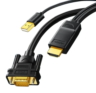 Кабель HDMI - VGA UGREEN MM101 1.5m, 30449