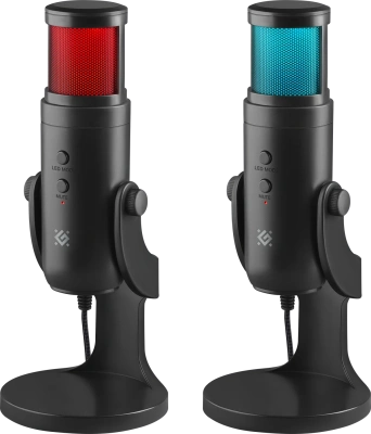 Стрим Микрофон Defender Galactar GMC 250, USB.LED Черный