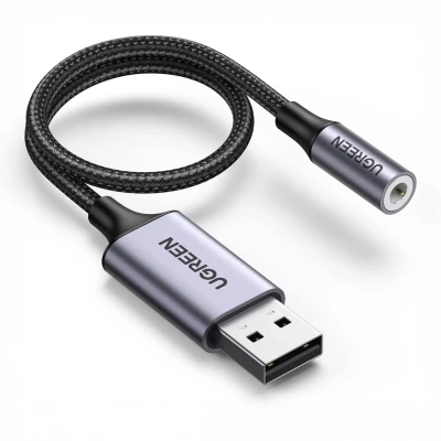 Кабель USB 2.0 - Audio 3.5mm Mic&Ear CM477 UGREEN 30757