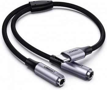 Кабель USB-C 3.5m - 2Audio(f) 3.5mm(сплиттер для наушников) AV144(30732) UGREEN 