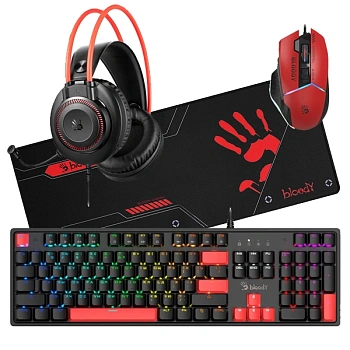 Клавиатура+мышь+наушники+коврик Bloody BS5100